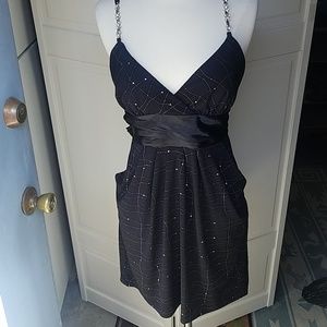 ✅Black sequin Mini dress Large Mini Love Tease Junior Teen